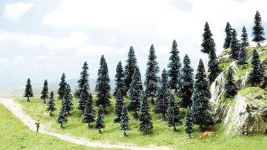 BUSCH 6592 — Ели (35 деревьев ~30—50 мм), 1:120-1:160