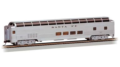 BACHMANN 13002 — 85-футовый двухэтажный пассажирский вагон «Budd» (свет), H0, Santa Fe