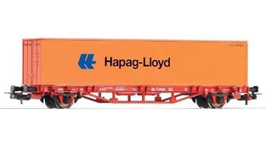 PIKO 57700 — Фитинговая платформа Lgs579 с 40-футовым контейнером «Hapag-Lloyd», H0, V, DB AG