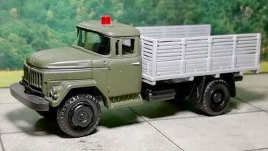 RUSAM-ZIL-53131-20-951 — Автомобиль ЗиЛ 53131 АМУР высокий борт со спец сигналом, 1:87, СССР