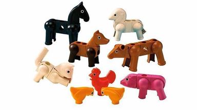 Poly-M 31050 — Набор фигур животных «PlayWorld BAUERNHOFTIERE» из 50 элементов