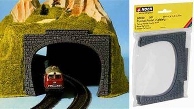 NOCH 60020 — Порталы тоннеля двухпутные (2 арки), 1:87