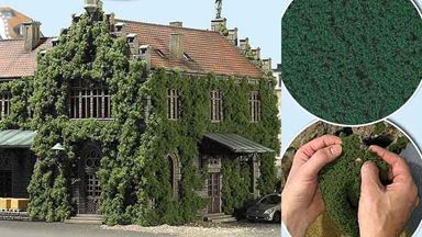 BUSCH 7343 — Растительность темно-зеленая (фолиаж ~150 × 250 мм. ~15 г.), 1:35—1:250 Сделано в Германии