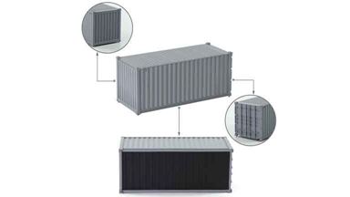 CMOD CON08720 gray — 20 футовый контейнер (серый), 1:87