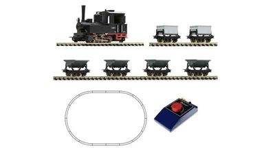 ROCO 31035 — Аналоговый стартовый набор «Грузовой поезд с паровозом», H0e