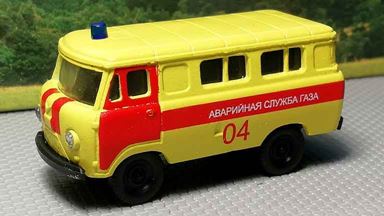 RUSAM-UAZ-452-40-424 — Автомобиль УАЗ-452 «Аварийная служба газа» «04» пассажирский, 1:87, 1965, СССР