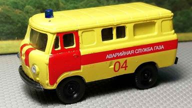 RUSAM-UAZ-452-41-424 — Автомобиль УАЗ-452 «Аварийная служба газа» «04» грузопассажирский, 1:87, 1965, СССР