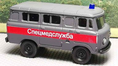 RUSAM-UAZ-452-35-525 — Автомобиль УАЗ-452 «СПЕЦМЕДСЛУЖБА», 1:87, 1965, СССР