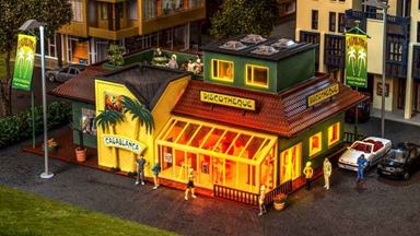VOLLMER 43656 — Здание для проведения дискотек с рестораном (свет), 1:87