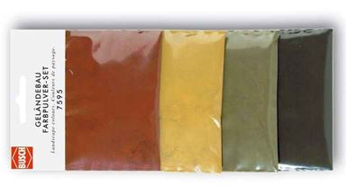 BUSCH 7595 — Ландшафтная порошковая краска (набор 4 цвета), 1:10—1:1000 Сделано в Германии