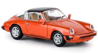 BREKINA 16362 — Спортивный автомобиль Porsche® 911 targa G (оранжевый металлик), 1:87, 1976