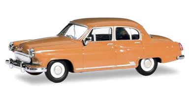 HERPA 023283-004 — Автомобиль ГАЗ М-21 «Волга» (коричнево-бежевый), 1:87, 1956—1970