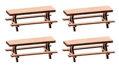 FALLER 180304 — Столы со скамьями для пикника (4 шт.), 1:87