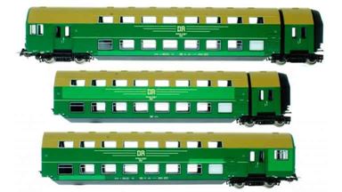 PIKO 53123 — Пассажирский состав (3 двухэтажных вагона DGBgq), H0, IV, DR