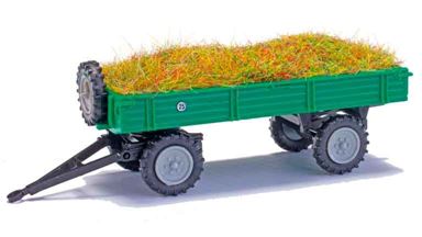 BUSCH 210010225 — Сельскохозяйственный прицеп T4 зелёный с сеном, 1:87, 1956—1966, ГДР