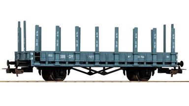 PIKO 54319 — Вагон-платформа с боковыми стойками, H0, III, SBB