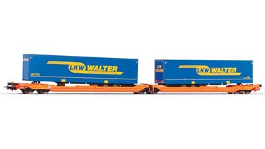 PIKO 58979 — Платформы T3000e с полуприцепами «LKW Walter» (2 вагона), H0, VI, Wascosa