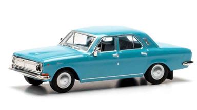 HERPA 024334-004 — Автомобиль ГАЗ М-24 «Волга» (пастельно-голубой), 1:87, 1969—1992, СССР