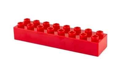 CIDDI TOYS 10170-8 — Блок 2 × 8 красный (1 кирпичик) совместим с LEGO Duplo®