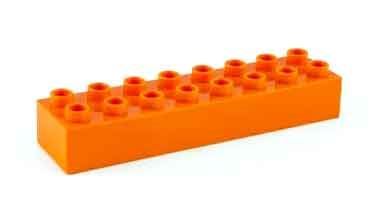 CIDDI TOYS 10174-8 — Блок 2 × 8 оранжевый (1 кирпичик) совместим с LEGO Duplo®