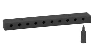FALLER 180805 — Клеммная колодка 2 × 10 (черная) и 10 штекеров, H0—Z