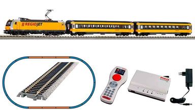PIKO 59019 — Цифровой стартовый набор «Пассажирский поезд с электровозом Regiojet», H0, VI, CZ, SmartControl WLAN