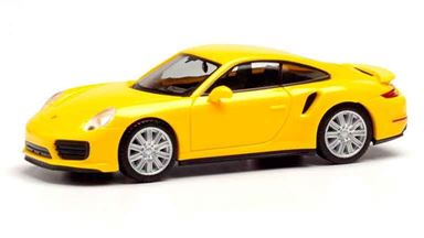 HERPA 028615-003 — Спортивный автомобиль Porsche® 911 Turbo (гоночный желтый), 1:87, 2016