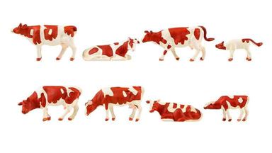 FALLER 151903 — Коровы коричневые пятнистые (8 фигурок), 1:87