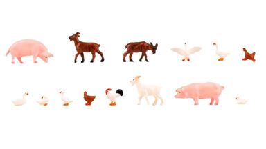 FALLER 151920 — Мелкий домашний скот (14 фигурок), 1:87
