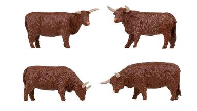FALLER 151958 — Горный скот коричневый (4 фигурки), 1;87