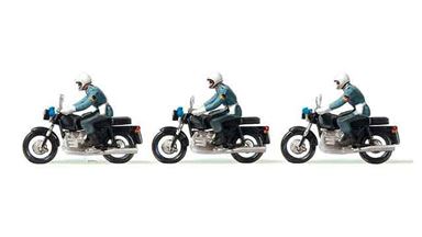 PREISER 16833 — Военная полиция на мотоцикле (3 фигурки), 1:87, Бундесвер