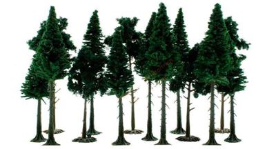 HEKI 2264 — Сосны (14 деревьев ~100—170 мм), 1:72—1:120, сделано в Германии