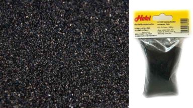 HEKI 33104 — Натуральный модельный гравий чёрный (~200 г, ~0,1—0,6 мм), 1:35—1:250