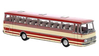 BREKINA 56050 — Междугородний автобус Setra® S 150 H (красный/бежевый), 1:87, 1970
