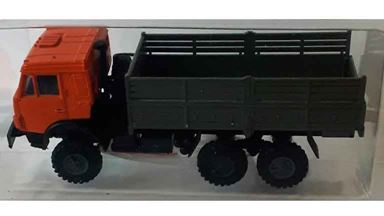 RUSAM-KABAZ-5410-21-250 — Автомобиль КабАЗ 5410 (красный, спальник) высокий борт (серый), 1:87, 1979, СССР 