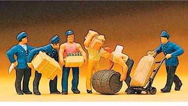 PREISER 10016 — Персонал товарного цеха (фигурки и принадлежности), 1:87