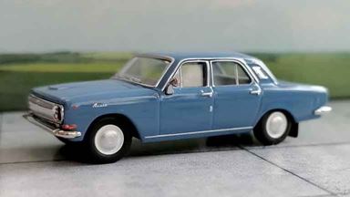HERPA 024334-005 — Автомобиль ГАЗ-24 «Волга» (синий), 1:87, 1969—1992, СССР