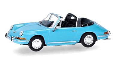HERPA 023733-004 — Спортивный автомобиль Porsche® 911 Targa (пастельно-синий), 1:87, 1965