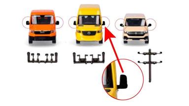 HERPA 054508 — Зеркала для автофургонов (MAN, Mercedes-Benz, Volkswagen), 1:87
