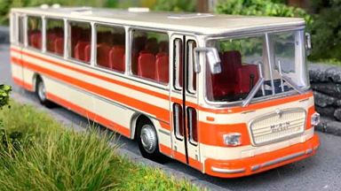 BREKINA 59250 — Междугородний автобус MAN® 750 HO (бежево-оранжевый), 1:87, 1967
