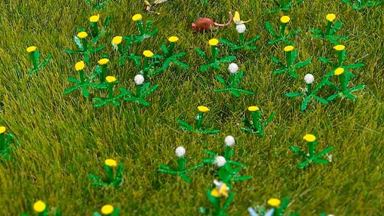 BUSCH 1220 — Одуванчики (120 растений), 1:72—1:100, сделано в Германии