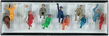 FLEISCHMANN 647001 — Набор фигур «Пассажиры» (12 сидящих фигурок), 1:87