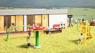 BUSCH 1163 — Детская площадка (игровой комплекс для детей), 1:87