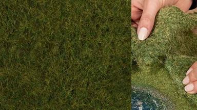 NOCH 07282 — Лесная трава оливково-зелёная (фолиаж ~200 × 230 мм ≈ 0,046 м²), 1:10—1:250