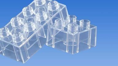 CIDDI TOYS 10156 — Блок 4 × 2 прозрачный (1 кирпичик) совместим с LEGO Duplo®