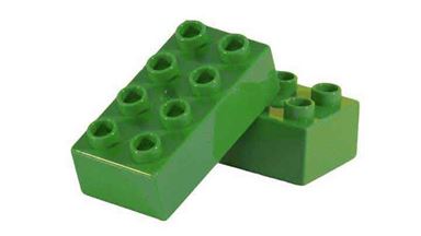 CIDDI TOYS 10173-4 — Блок 4 × 2 зелёный (1 кирпичик)