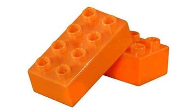 CIDDI TOYS 10174-4 — Блок 4 × 2 оранжевый (1 кирпичик)