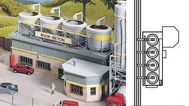 PIKO 61130 — Бетоносмесительная установка на фабрике «MAIN-BETON», 1:87