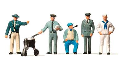 PREISER 10014 — Различные профессии (5 фигурок и принадлежности), 1:87