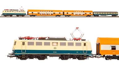 PIKO 58146 — Пассажирский поезд (электровоз BR 140 и 4 вагона), H0, IV, DB-DR